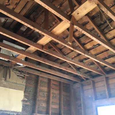 Honey House Ceiling During 2022 Renovations