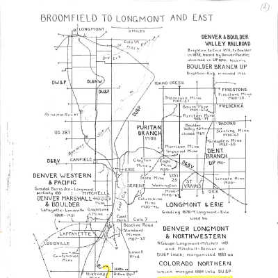 Maps and documents of Railroads around Broomfield