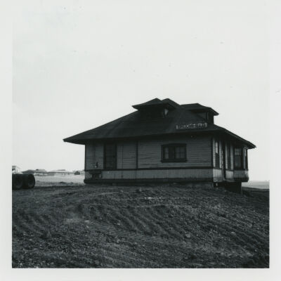 Back of the Broomfield Train Depot at its new Location at Lac Amora Park