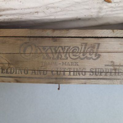 Text on crate: Origsize: 5.25" (h) x 40" (l); Origformat: Artifact