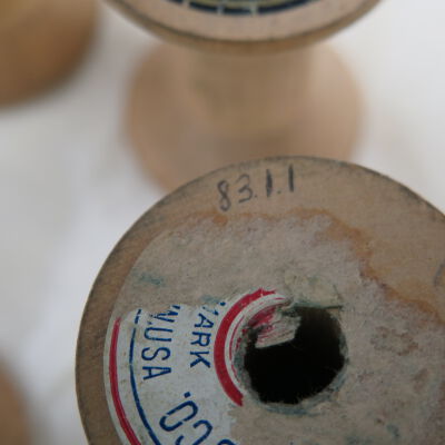 Number on spools.: Origsize: 2" (h) x 1.5" (dia); Origformat: Artifact