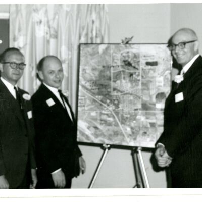 Possibly an event celebrating the start of the Broomfield Chamber of Commerce or possibly a Turnpike Land Co. or Transamerica event.