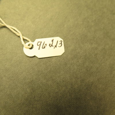 Close up of number on gloves.: Origsize: 9" (w) x 4" (l); Origformat: Artifact