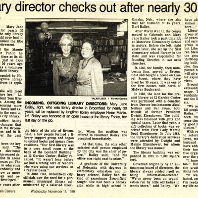 Library director checks out after nearly 30 years