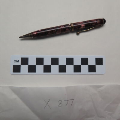 Other side of pencil.: Origsize: 5" (l) x 0.25" (dia); Origformat: Artifact
