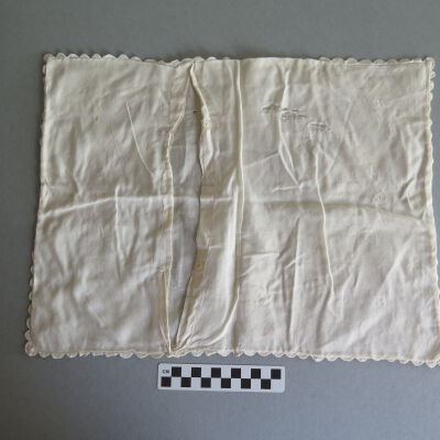 Back of pillow cover: Origsize: 13" (w) x 16" (l); Origformat: Artifact