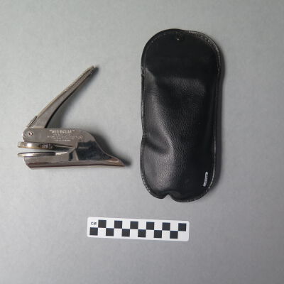 Back of embosser and case.: Origformat: Artifact