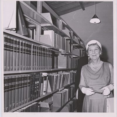 Mamie Eisenhower at Dedication of Library on July 7, 1963