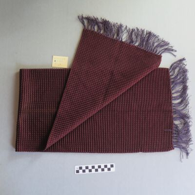 Scarf: Origsize: 11" (w) x 43" (l); Origformat: Artifact