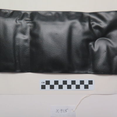 Back of money bag.: Origsize: 12" (w) x 6" (l); Origformat: Artifact