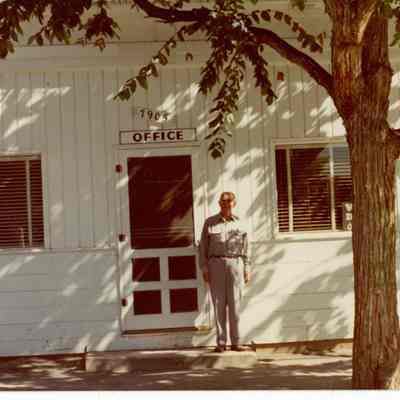 Photograph of Joe Huddart in Front of Broomfield Lumber