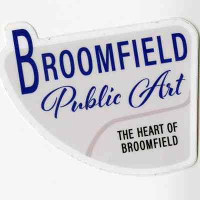 Fan-Shaped "Broomfield Public Art" Sticker