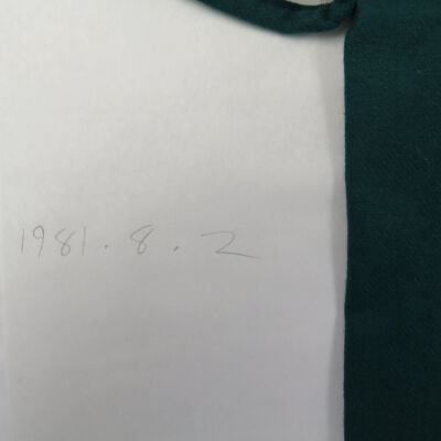 Number on flag.: Origsize: 25" (w) x 35" (l); Origformat: Artifact