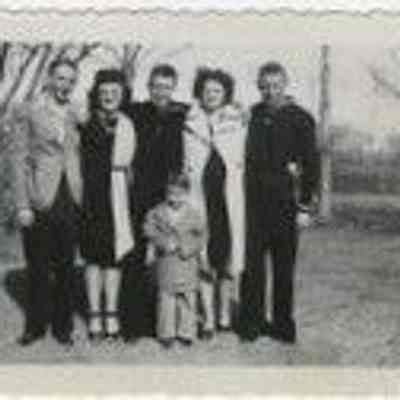 Brunner family with friends.