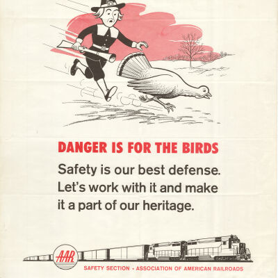 "Danger is for the Birds" Railroad Employee Safety Poster