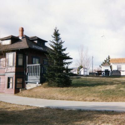 Ph.1131d Exterior view of Broomfield Depot Museum and walkway, circa 1995: Origsize: 3.5" x 5"; Origformat: Print-Photographic; Resolution: 1050dpi