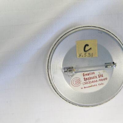 Back of button.: Origsize: 2.25" (dia); Origformat: Artifact