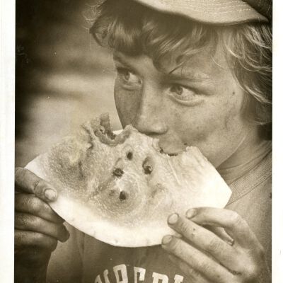Boy eating watermelon - Broomfield Days?
