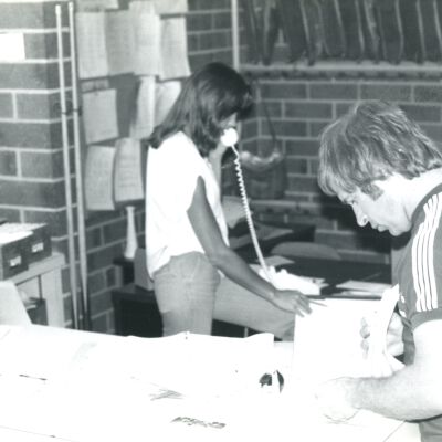 Woman and Man in Office