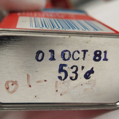 Bottom of spice tin of Paprika: Origsize: 3" (h) x 2.25" (w) x; Origformat: Artifact