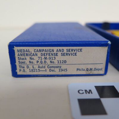 Box label: Origsize: 1" (h) x 2"(w) x 4"; Origformat: Artifact