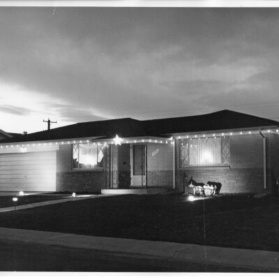 House Decorated for Holidays