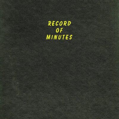 Blank minutes book, circa 1960: Origsize: 8.75" x 14.25"; Origformat: Book; Resolution: 300dpi