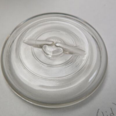 Jar lid: Origsize: 5" (h) x 3" (dia); Origformat: Artifact