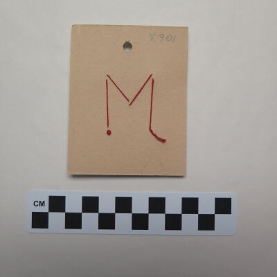 Back of card.: Origsize: 2.5" (w) x 3.5" (l); Origformat: Artifact
