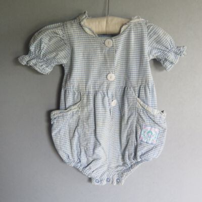 Front of romper: Origsize: 8" (w) x 16" (l); Origformat: Artifact