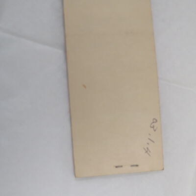 Back of shipping label.: Origsize: 2" (w) x 5.25" (l); Origformat: Artifact