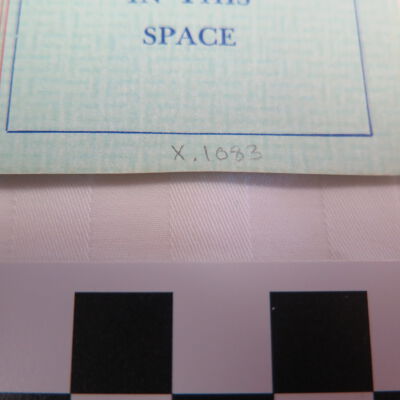 Number on card.: Origsize: 4" (w) x 2.5" (l); Origformat: Artifact