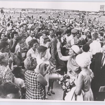 Crowd for the Dedication of the Library - July 7, 1963 - Ike and Mamie Esienhower