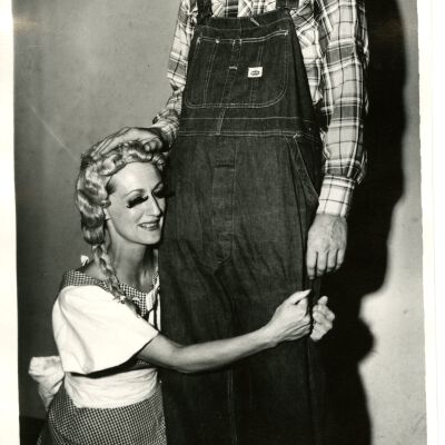 photo of two costumed performers