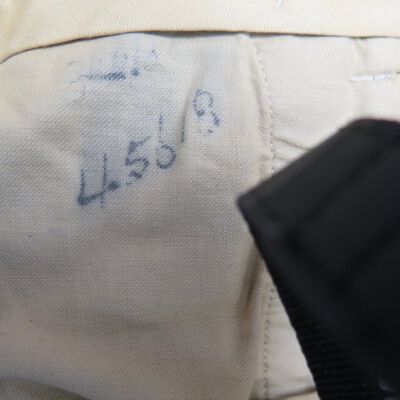 Number inside pants.: Origsize: 13" (w) x 40.75" (l); Origformat: Artifact