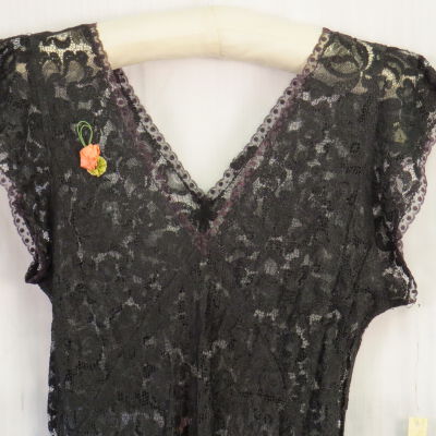 Black Lace Full-length Columnar Dress