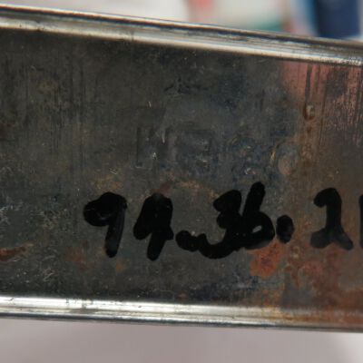 Bottom of tin: Origsize: 2.5" (h) x 2.25" (w); Origformat: Artifact