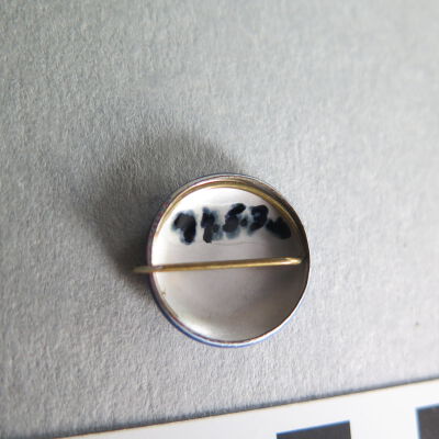 Back of Red Legs pin.: Origsize: 0.75" (diam); Origformat: Artifact