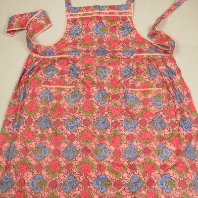 Pink and Blue Patterned Apron
