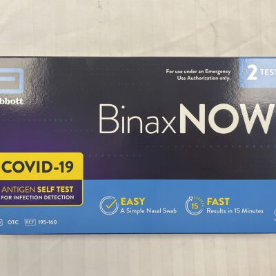 Abbott Binax Now COVID-19 Antigen Self Test for Infection Detection Kit BOX