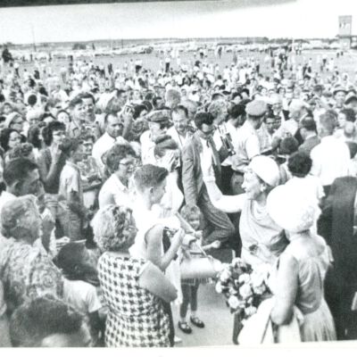 Crowd for the Dedication of the Library - July 7, 1963 - Ike and Mamie Esienhower