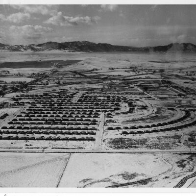 Aerial View of Broomfield Heights with Snow