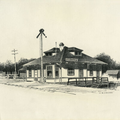 Broomfield Depot graphite drawing