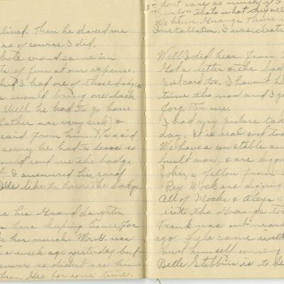 -Scanned as 300dpi jpeg by Tom Peyton as an access copy, 08/11/2015.  Cropped around edges by Tom Peyton, 8/16/2015 and named "Page 4 - 5 300 dpi c"
-File renamed and uploaded to PastPerfect by Kevin Smith,08/03/2016
