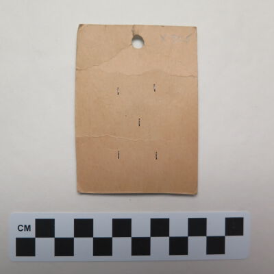 Back of card.: Origsize: 2.5" (w) x 3.5" (l); Origformat: Artifact