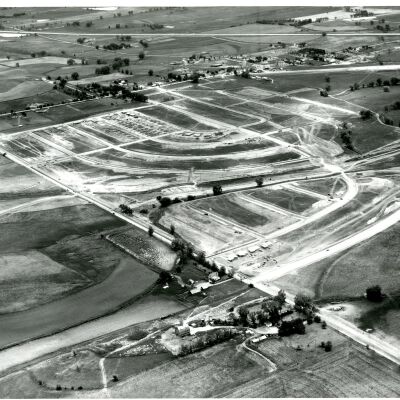 Aerial View of the First Houses Under Construction