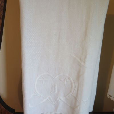 "D" Embroidered Guest Towel