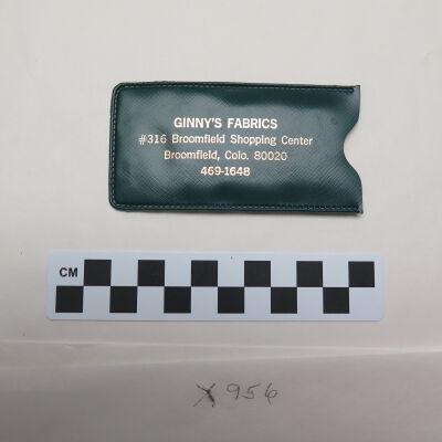 Other side of sewing kit.: Origsize: 2" (w) x 3.75" (l); Origformat: Artifact