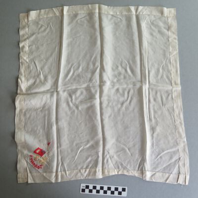 Back of handkerchief: Origsize: 18" (w) x 20" (l); Origformat: Artifact