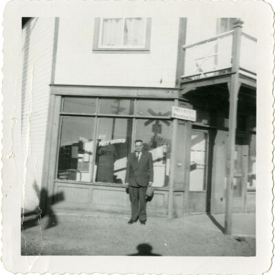 Postmaster Miles Crawford Standing by Jones Hall